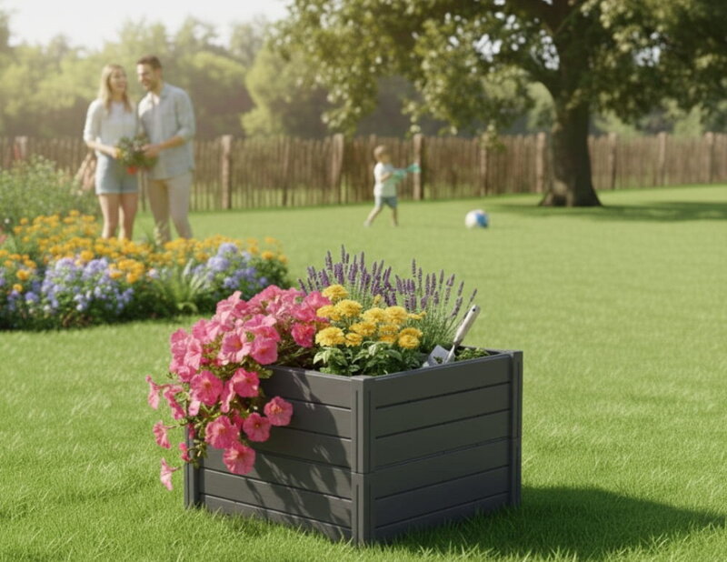 Vyvýšený záhon štvorec BASE PLANT