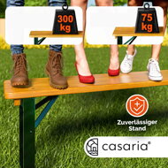 Pivný set KLASIK, 170cm, prírodná hnedá