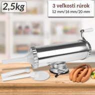 Plnička klobás a jaterníc DELIA, 2,5 kg, strieborná 
