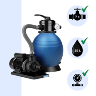 Piesková filtrácia k bazénu AQUA, 10 200 l/h, modrá