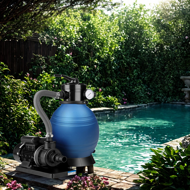 Piesková filtrácia k bazénu AQUA, 10 200 l/h, modrá