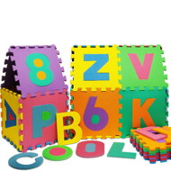 Penová podložka pre deti PUZZLE, 86 dielov, viacfarebná