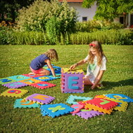 Penová podložka pre deti PUZZLE, 86 dielov, viacfarebná