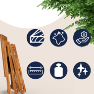 Balkónový nábytok VITEK, 1+2, prírodná hnedá