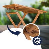 Balkónový nábytok VITEK, 1+2, prírodná hnedá