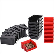 Závesný organizér do dielne ORDER, 30 boxov, 64x2x38cm, červená/čierna