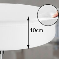 Taburetka na kolieskach BONY, Ø35cm, biela