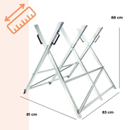 Koza na pílenie dreva ALBERT, 83 x 81 x 88 cm, strieborná