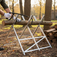 Koza na pílenie dreva ALBERT, 83 x 81 x 88 cm, strieborná