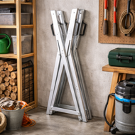 Koza na pílenie dreva ALBERT, 83 x 81 x 88 cm, strieborná