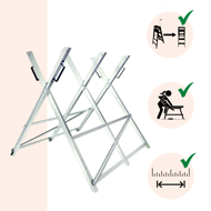 Koza na pílenie dreva ALBERT, 83 x 81 x 88 cm, strieborná