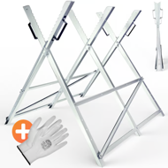 Koza na pílenie dreva ALBERT, 83 x 81 x 88 cm, strieborná