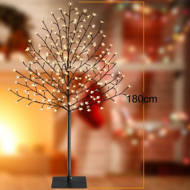 Svietiaci strom ČEREŠŇA do interiéru aj exteriéru, 180cm,  teplá  biela