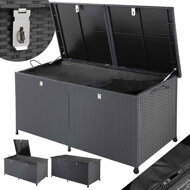 Polyratanový úložný box RICCO, 122x56 61cm, čierna