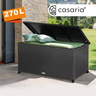 Polyratanový úložný box RICCO, 122x56 61cm, čierna