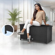 Polyratanový úložný box RICCO, 122x56 61cm, čierna