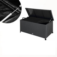 Polyratanový úložný box RICCO, 122x56 61cm, čierna