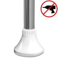 Teleskopický regál do sprchy DELMO, 92-306 cm, biela