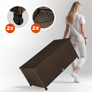 Polyratanový úložný box RICCO, 122x56 61cm, hnedá