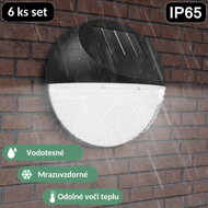 LED záhradná solárna lampa na stenu automatické zapnutie a vypnutie