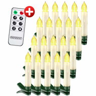 Sviečky na vianočný stromček CANDLE, 20ks, 10,5cm, teplá biela