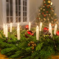 Sviečky na vianočný stromček CANDLE, 20ks, 10,5cm, teplá biela