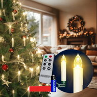 Sviečky na vianočný stromček CANDLE, 20ks, 10,5cm, teplá biela