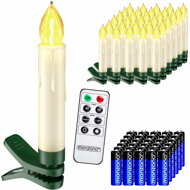 Sviečky na vianočný stromček CANDLE, 20ks, 10,5cm, teplá biela