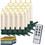 Sviečky na vianočný stromček CANDLE, 20ks, 10,5cm, teplá biela