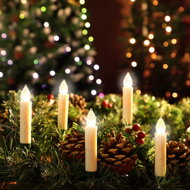Sviečky na vianočný stromček CANDLE, 20ks, 10,5cm, teplá biela