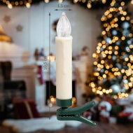 Sviečky na vianočný stromček CANDLE, 20ks, 10,5cm, teplá biela