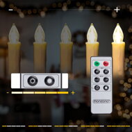 Sviečky na vianočný stromček CANDLE, 20ks, 10,5cm, teplá biela