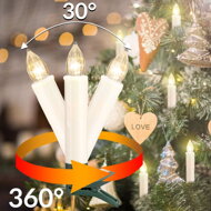 Sviečky na vianočný stromček CANDLE, 20ks, 10,5cm, teplá biela