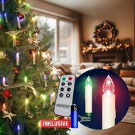 Sviečky na vianočný stromček CANDLE, 20ks, 10,5cm, viacfarebná