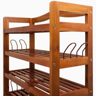 Regál na topánky RUSTIC, 5políc, 85x26x82cm, prírodná hnedá