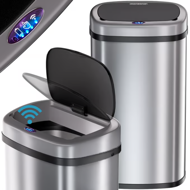 Senzorový odpadkový kôš DEUS, 58 litrov, strieborná