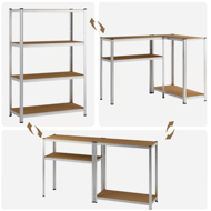 Regál s vysokou nosnosťou HEAVY, max. 700kg, 160x90x40cm, strieborná