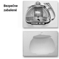 Čajník so sitkom TEA 1,2L, priesvitná, strieborná