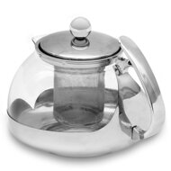 Čajník so sitkom TEA 1,2L, priesvitná, strieborná