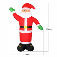 Nafukovací Dedo Mráz osvetlený, 250 cm, červená