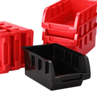 Závesný organizér do dielne ORDERBOX s 28 boxami a držiakmi na náradie , 64x2x38cm, červená/čierna