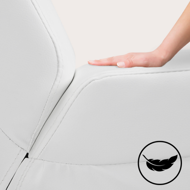 Leňoška LONDON, 186x55x89cm, biela