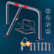 Parkovacia zábrana ANTONIA, 80x47x44cm, šedá