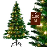 Umelý vianočný stromček RUDOLPH so svetielkami, 150cm, zelená