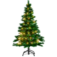 Umelý vianočný stromček RUDOLPH so svetielkami, 150cm, zelená
