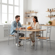 Jedálenská súprava PAUL, 5-dielna, prírodná hnedá