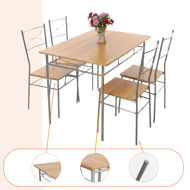 Jedálenská súprava PAUL, 5-dielna, prírodná hnedá