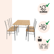 Jedálenská súprava PAUL, 5-dielna, prírodná hnedá