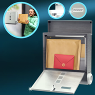 Poštová schránka s valcom na noviny POST, 30,5x10x33,5cm, strieborná