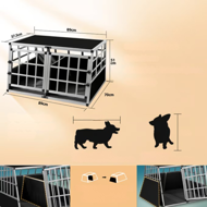 Prepravka pre psa BRUNO, 89x70x51cm strieborná/čierna